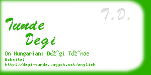 tunde degi business card